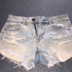 American eagle distressed shorts